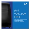 Towel Dispensers | Scott 48860 12.7 in. x 9.57 in. x 15.76 in. Essential Electronic Hard Roll Towel Dispenser - Black (1/Carton) image number 7