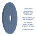 Floor Pads-Stripping | Boardwalk BWK4014BLU 14 in. Diameter Scrubbing Floor Pads - Blue (5/Carton) image number 5