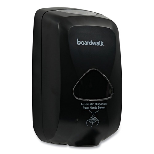 Soap Dispensers | Boardwalk 2730-12-GCE00LP 6 in. x 4.05 in. x 10.58 in. 1200 mL Touch-Free Foam Soap Dispenser - Black image number 0