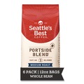 Coffee - Caffeinated | Seattle's Best 12407831 12 oz Bag Medium Roast Whole Bean Coffee - Port Side Blend (6/Carton) image number 0