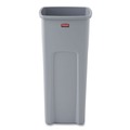 Indoor Waste Receptacles | Rubbermaid Commercial FG356988GRAY Untouchable 23 Gallon Square Plastic Waste Container - Gray image number 0