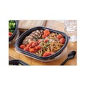 Food Containers & Lids | Pactiv Corp. 0CN846360000 36 oz 9.38 x 8 x 1.5 Clearview Micromax Microwavable Plastic Container - Black (250/Carton) image number 1