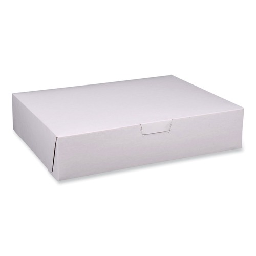 Bakery Boxes & Containers | SCT 1929 19 in. x 14 in. x 4 in. Paper Standard Bakery Boxes - White (50/Carton) image number 0