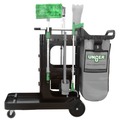 Carts | Unger UNGCRTZN ZoneCleanRx 23.5 in. x 25 in. x 25 in. 3 Shelves Plastic Janitorial Carts - Black image number 3
