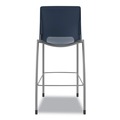 Indoor Seating | HON HMG5.N.E.RE.PLAT Motivate Four-Leg 30 in. Seat Height Supports Up to 300 lb Cafe Height Stool - Regatta Seat/Back, Platinum Base image number 3
