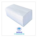 Perforated Roll & Hand Towels | Boardwalk BWK52GREEN 9.13 in. x 10.25 in. 1-Ply Green Single-Fold Towels - Natural White (16 Packs/Carton) image number 5