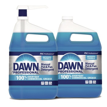 Dawn Professional 80763059 1 gal. Manual Pot and Pan Dish Detergent with Pump - Original Scent (2/Carton)
