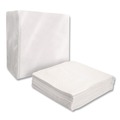 Dinner Napkins | Boardwalk BWK1616NAPW 1-Ply 16 in. x 16 in. Dinner Napkins - White (250/Pack, 12 Packs/Carton) image number 2