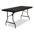 Table Covers & Skirts | Iceberg 16621 iGear 30 in. x 72 in. Polyester Fabric Table Top Cap Cover - Black image number 1