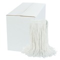 Mop Heads | Boardwalk BWK2024RCT #24 Cut-End Rayon Wet Mop Head - White (12/Carton) image number 0
