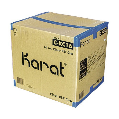 Cups | Karat C-KC16 16 oz. PET Plastic Cups - Clear (1000/Carton) image number 0