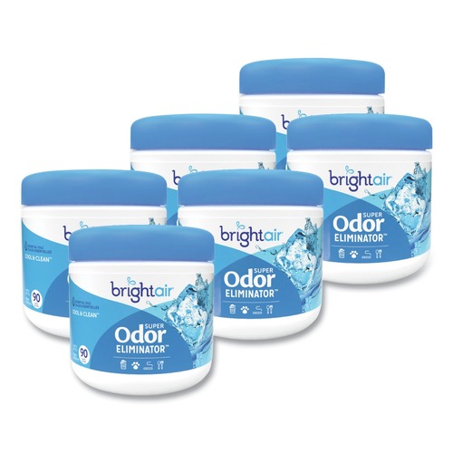 Air Fresheners & Odor Eliminators | BRIGHT Air BRI 900090 14 oz. Jar Super Odor Eliminator - Blue, Cool and Clean (6/Carton) image number 0
