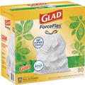 Drawstring & Kitchen Bags | Glad 78900 OdorShield 24 in. x 27.38 in. 13 Gallon Tall Kitchen Drawstring Bags - White/Gain Original Scent (80/Box) image number 2