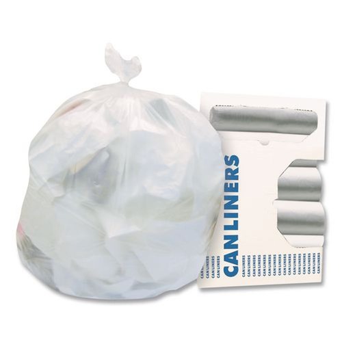 High-Density Trash Bags | Heritage Z6037XN R01 30 in. x 37 in. 16 mic 30 Gallon High-Density Waste Can Liners - Natural (500/Carton) image number 0
