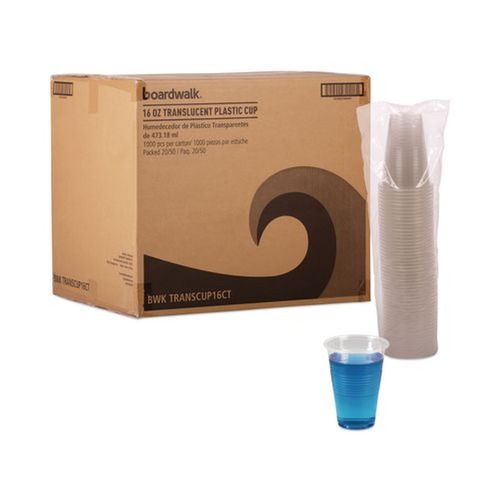 Cups | Boardwalk BWKTRANSCUP16CT 16 oz. Polypropylene Plastic Cold Cups - Translucent (1000/Carton) image number 0