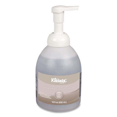 Hand Sanitizers | Kleenex 45827 18 oz. Pump Bottle Alcohol-Free Foam Hand Sanitizer - Fragrance-Free image number 0