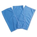 Cleaning Cloths & Wipes | Universal UNV43664 12 in. x 12 in. Microfiber Cleaning Cloth - Blue (3/Pack) image number 3
