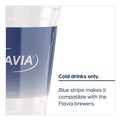 Cups | FLAVIA 25200058 12 oz. Blue Band Flavia Logo Cold Cups - Clear/Blue (1000/Carton) image number 3