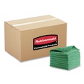 Cleaning Cloths & Wipes | Rubbermaid Commercial 1820578 12 in. x 12 in. Microfiber Cleaning Cloths - Green (24/Pack) image number 0