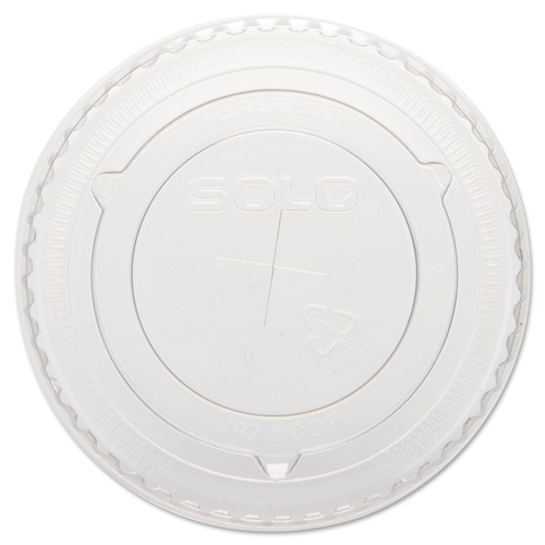Cup Lids | Dart 600TS Straw-Slot Cold Cup Lids fits 10 oz. Cups - Clear (2500/Carton) image number 0