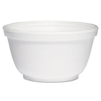 Dart 10B20 10 oz. Insulated Foam Bowls - White (1000/Carton)