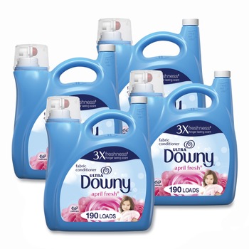 Downy 10051 140 oz Liquid Fabric Softener - April Fresh (4/Carton)