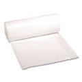 Low-Density Trash Bags | Boardwalk H4823LWKR01 10 Gallon 0.4 mil 24 in. x 23 in. Perforated Roll Low-Density Waste Can Liners - White (25 Bags/Roll, 20 Rolls/Carton) image number 2