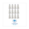 Mop Heads | Boardwalk BWK732R 32 oz. Economical Lie-Flat Rayon Fiber Mop Head - White (12/Carton) image number 3