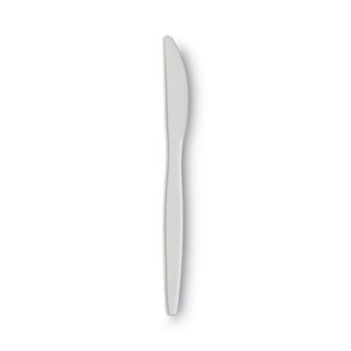 Disposable Knives | Dixie PKM21 Mediumweight Plastic Knives - White (1000/Carton) image number 0