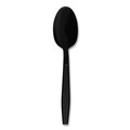 Disposable Spoons | Boardwalk BWKTEAHWPPBLA Heavyweight Polypropylene Teapoons - Black (1000/Carton) image number 1