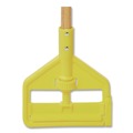 Mop Handles | Rubbermaid Commercial FGH115000000 54 in. Invader Wood Side-Gate Wet-Mop Handle - Natural/Yellow image number 1