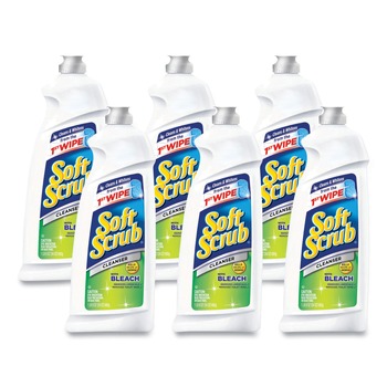 ALL PURPOSE CLEANERS AND DEGREASERS | Soft Scrub 15519 63 oz. Bottle Commercial Disinfectant Cleanser with Bleach (6/Carton)
