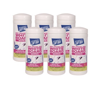  | Motsenbocker's Lift-Off 427-03 7 in. x 12 in. Dry Erase Cloth Cleaner Wipes (40/Canister, 6 Canisters/Carton)
