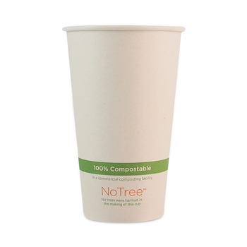 BEVERAGEWARE | World Centric CUSU16 16 oz. NoTree Paper Hot Cups - Natural (1000/Carton)