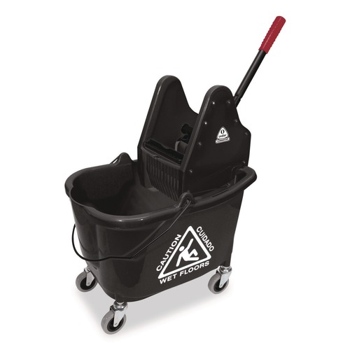 Buckets & Wringers | Nexstep Commercial Products 96998 Premier Downpress Mop Bucket and Wringer, 35 qt, Black image number 0