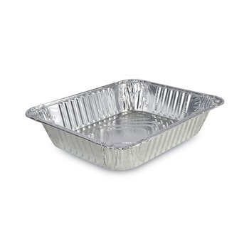 STEAM TABLE PARTS | Boardwalk BWKSTEAMHFDP 128 oz. Half-Size Deep Aluminum Steam Table Pans (100/Carton)