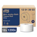 Toilet Tissues | Tork 12013903 3.48 in. x 1200 ft. Septic Safe 1-Ply Advanced Bath Tissue - Jumbo, White (12/Carton) image number 1