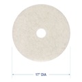 Floor Pads-Cleaning, Buffing & Polishing | Boardwalk BWK4017NAT 17 in. Diameter Natural Burnishing Floor Pads - White (5/Carton) image number 5