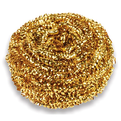 Grill Scrubbers | Franklin Cleaning Tech 7380550 50 g Brass Scrubber - Gold (72/Carton) image number 0