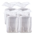 Food Containers & Lids | Dart C2464BDL PresentaBowls Pro 8.5 in. x 8.5 in. x 0.5 in. Square Plastic Lids for 24 oz. to 32 oz. Bowls - Clear (252/Carton) image number 1