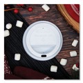 Cup Lids | SOLO TL31R2-0007 Traveler Cappuccino Style Dome Lid Fits 10 oz Cups - White (100/Pack, 10 Packs/Carton) image number 8