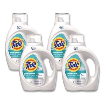 Tide 80816281 55 oz. 39 Loads Free and Gentle Odor Refresh Liquid Laundry Detergent (4/Carton)