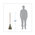 Brooms | Boardwalk BWK932YCT Yucca Corn Fiber Bristle Warehouse Brooms with 56 in. Handle - Natural (12/Carton) image number 1