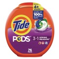 Laundry Detergents | Tide 80735047 PODS 66 oz. Tub HE Compatible Laundry Detergent - Spring Meadow (4/Carton) image number 1