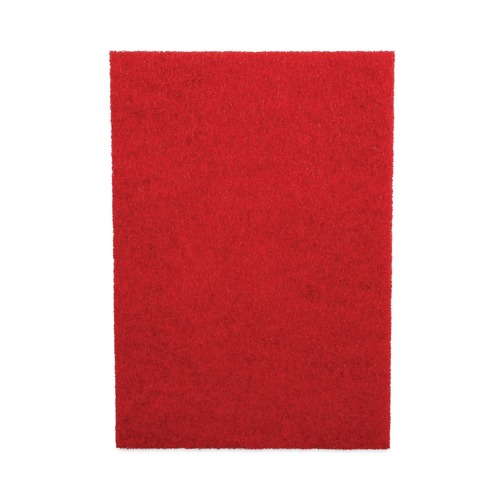 Floor Pads-Cleaning, Buffing & Polishing | Boardwalk 7100115809 20 in. x 14 in. Buffing Floor Pads - Red (10/Carton) image number 0