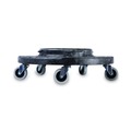 Dollies | Boardwalk 3485200 300 lbs. Capacity 18.25 in. Diameter Refuse Container Utility Dolly - Gray image number 1