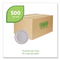 Plates | Eco-Products EP-P005NFA Vanguard 10 in. Diameter Renewable and Compostable Sugarcane Plates - White (500/Carton) image number 1