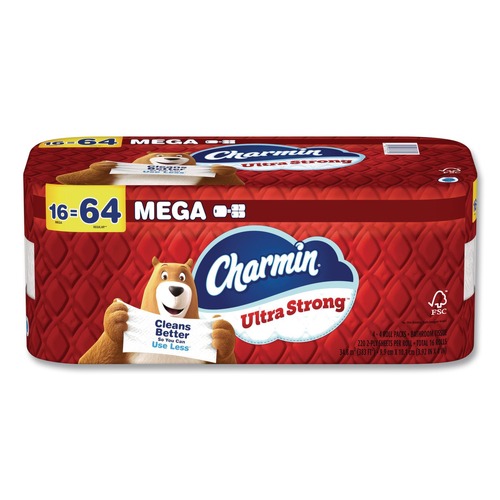 Toilet Tissues | Charmin 80772596 2-Ply Septic Safe Ultra Strong Bathroom Tissue - White (220 Sheets/Roll, 16 Rolls/Pack) image number 0