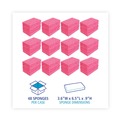 Sponges | Boardwalk A21BWK 3-3/5 in. x 6-1/2 in. x 9/10 in. Cellulose Sponges - Small, Pink (24 Packs/Carton, 2/Pack) image number 5