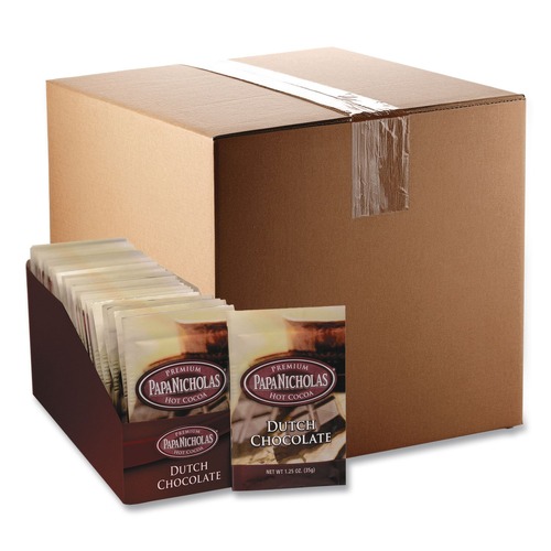 Cocoa | PapaNicholas Coffee 79224 Premium Hot Cocoa - Dutch Chocolate (24/Carton) image number 0